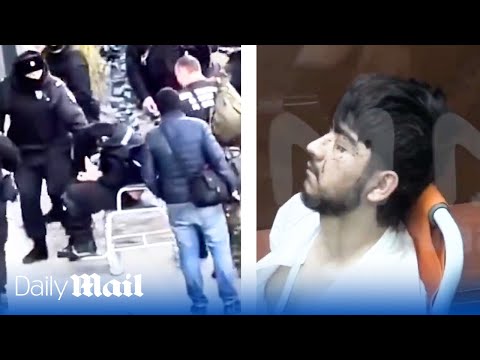 Moscow terror suspect is brought unconscious to crime scene for further interrogation