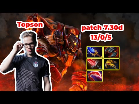 Topson Earthshaker Mid - DOTA 2 7.30d - MMR rank - Dota2 Gameplay [Learn To PRO dota2]