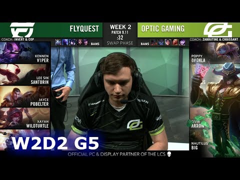 FLY vs OPT | Week 2 Day 2 S9 LCS Summer 2019 | FlyQuest vs OpTic Gaming W2D2