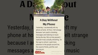 Learn English With A Day Without My Phone | Improve Your English #englishforbeginners
