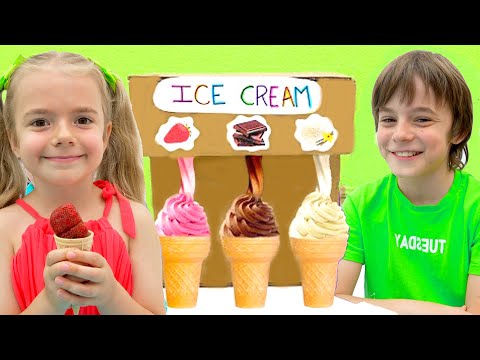 Anabella and Bogdan Play Ice Cream & Fruit Smoothies
