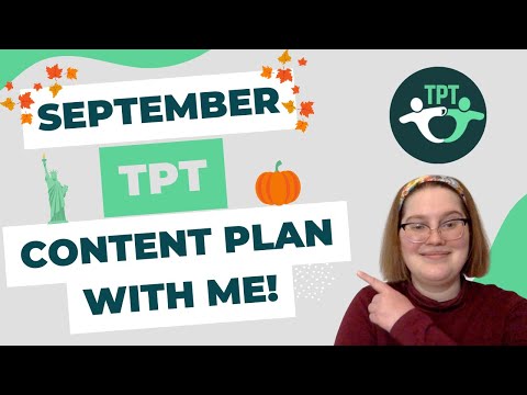 September TPT Product Ideas Plan with Me