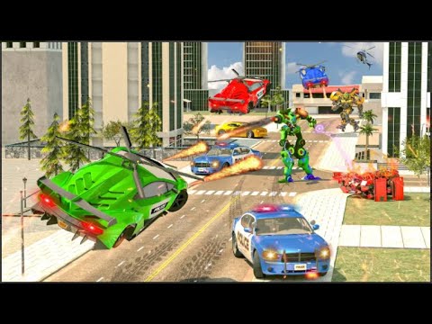 Grand Flying Car Robot Transform War - Robot Games: Android Games