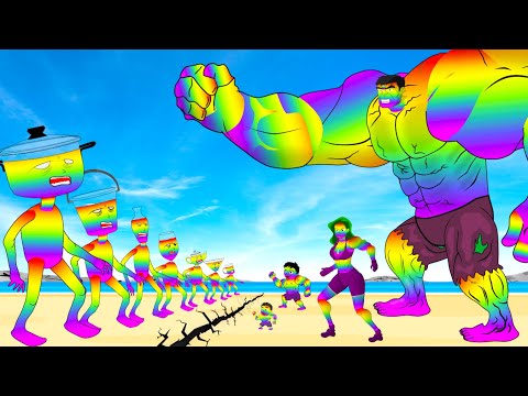 Rescue RAINBOW HULK Family From MONSTER RADIATION : Returning From The Dead SECRET - FUNNY
