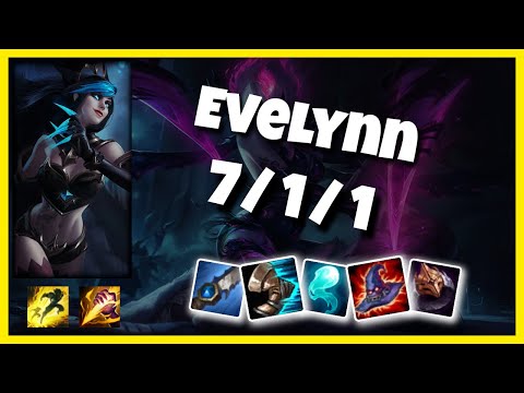 NA Challenger Evelynn JUNGLE (7/1/1) vs RAMMUS Gameplay Replay - Patch 10.18