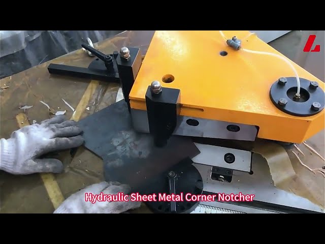 Vidéo sur l'encocheuse d'angle hydraulique pour tôles