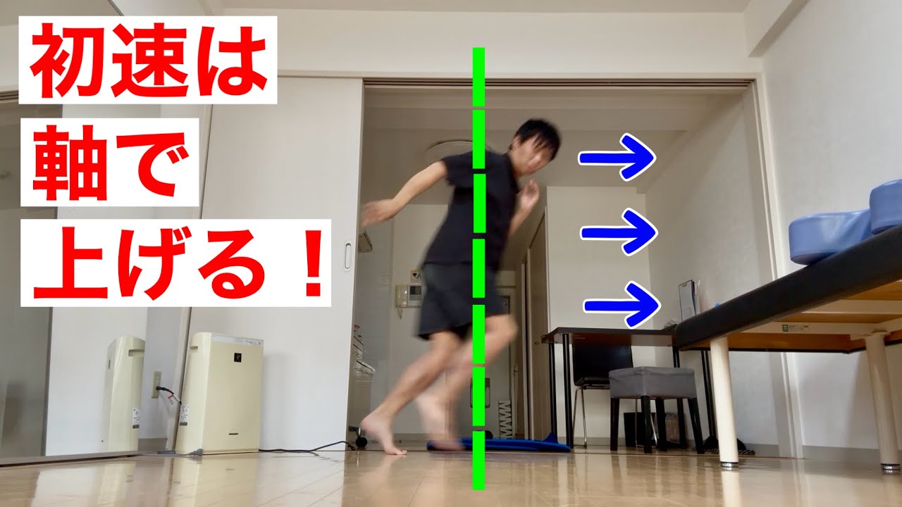 初速を上げるための軸の使い方