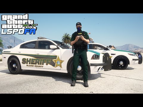 GTA 5 LSPDFR - Blaine County Sheriff - Rainy Night Patrol (NVE)