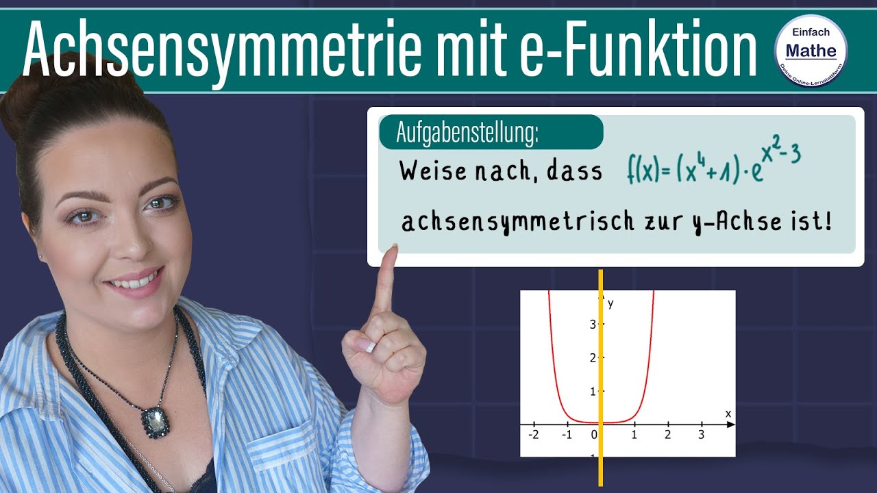 Achsensymmetrie einer e-Funktion rechnerisch nachweisen by einfach mathe!