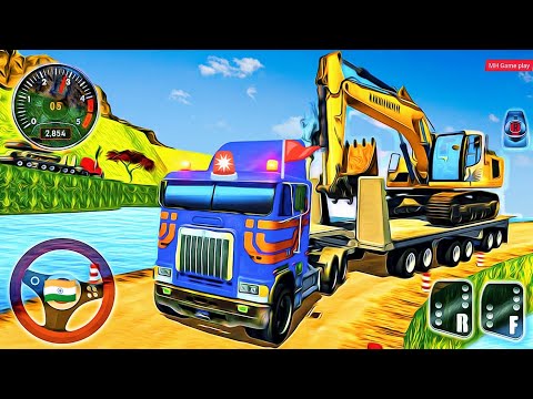 Heavy Excavator Driving Simulator - Construction Machine Transport Truck Trailer - Android GamePlay
