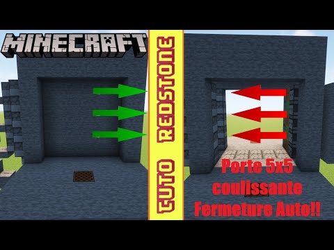 Leny -  How to make a 5x5 sliding door!!  : [TUTO] Redstone Minecraft 1.17.1 1.20 Java