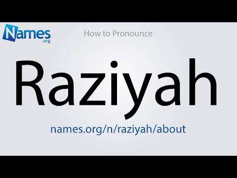 How to Pronounce Raziyah