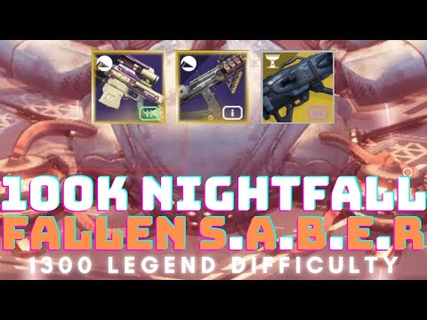 100k Nightfall Ordeal Fallen S.A.B.E.R Legend (1300) Difficulty