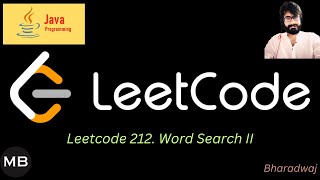 YouTube video '40. Leetcode 212. Word Search II : JAVA'