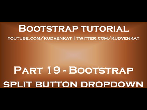 Bootstrap split button dropdown