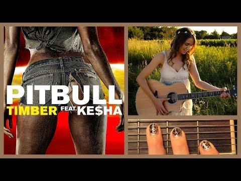 ❤ "Timber" -  Pitbull feat. Ke$ha Guitar Lesson | Guitar Goddess ❤