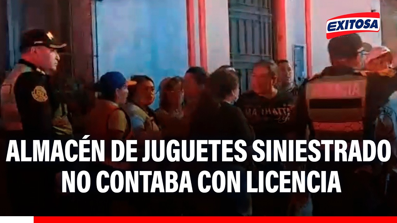 🔴🔵 Almacén de juguetes sin licencia consumido tras voraz incendio en el Cercado de Lima