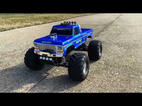 Traxxas Bigfoot High Speed Pinion Gear Speed Run! On 2S!