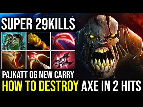 Pajkatt OG NEW Carry - Lifestealer WTF Damage 2Hits Delete Axe 29KIlls 7.20d Crazy Damage Dota 2