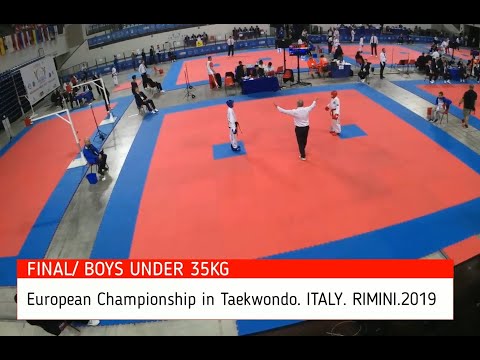 Taekwondo Europe Championship Italy Rimini 2019 Final boys under 35kg 1080p 60fps