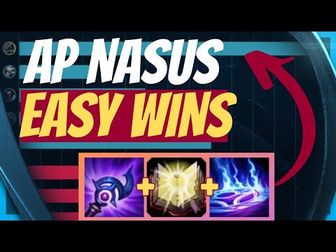 AP NASUS = EASY WINS! Mid lane ability power wizard Nasus nukes! Press E to Win! How to Nasus Mid!