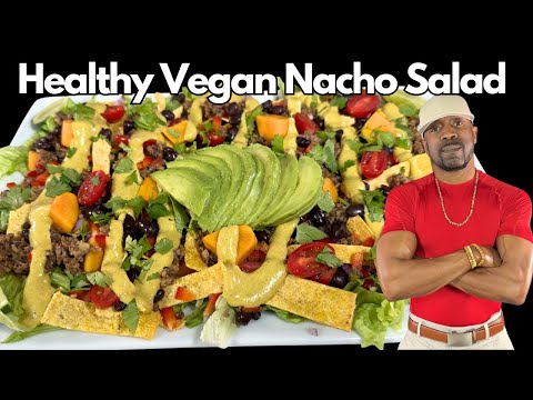 Easy & Delicious Vegan Nacho Salad Platter l Oil-Free