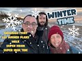 Snowball Fight Out Walking And The Supermoon And Super High Tide