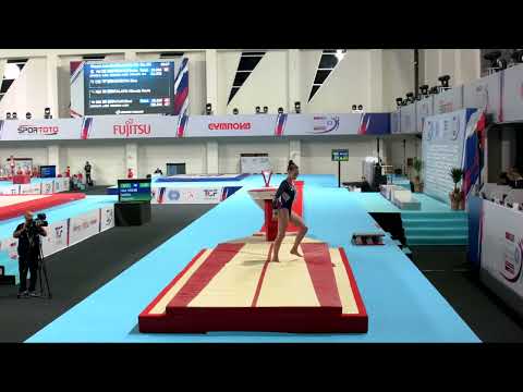 PODOBED Ekaterina (FIN) - 2023 Artistic Junior Worlds - Qualifications Vault 1
