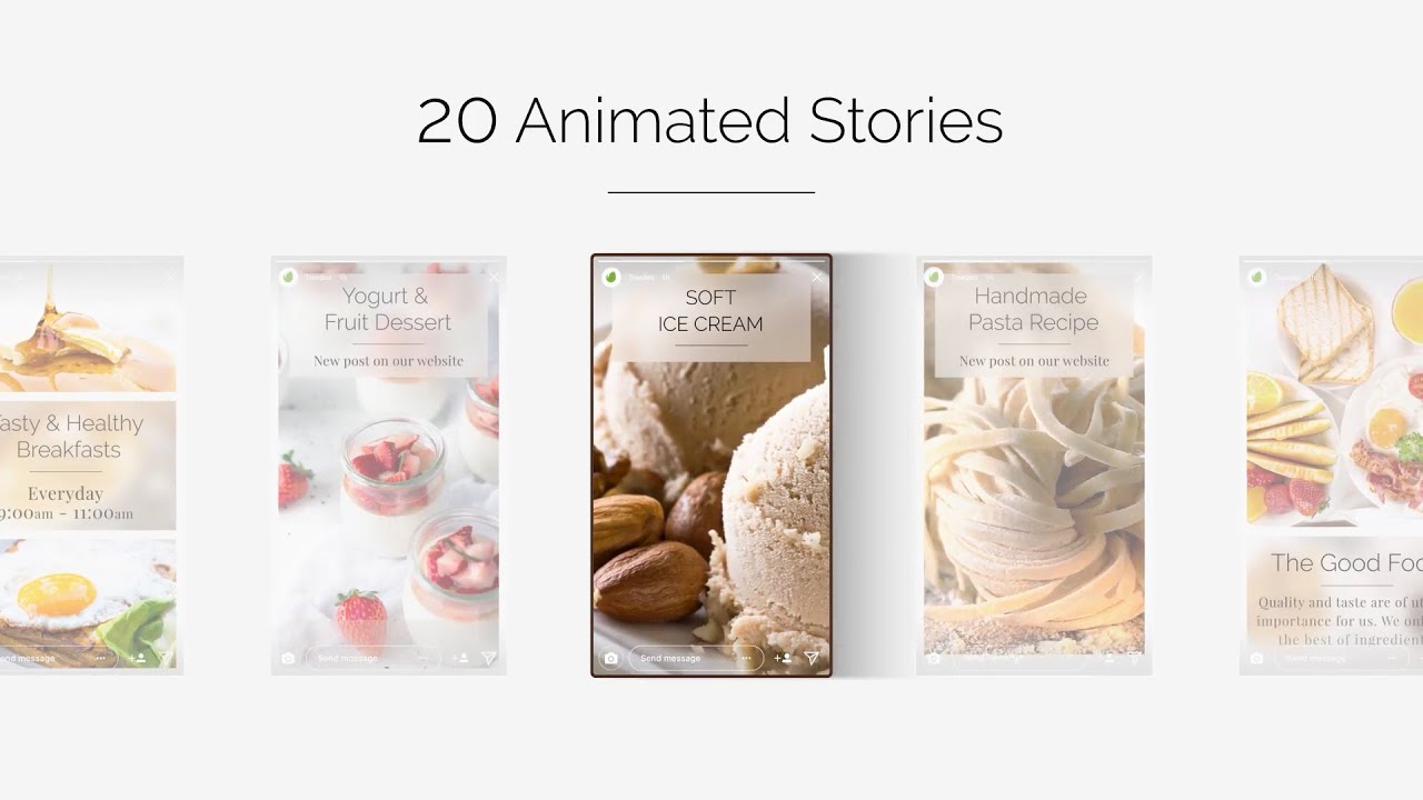 FOOD & RESTAURANT INSTAGRAM TIKTOK STORIES AND POSTS | FREE DOWNLOAD AFTER EFFECTS TEMPLATE