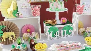 Mesa Dulce o Candy bar. Temática La Jungla, Safari. Cumpleaños 1 añito!
