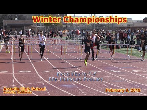 2019 TF - Winter Championships - 60H (Boys PRELIMS, 5 Heats)