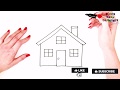 How To Draw A House Step By Step House Drawing For Kids Super Easy Drawing Tutorials