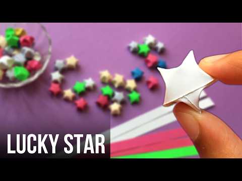 How to Make Lucky Paper Stars - Origami Tutorial for Beginners / folding a luck stars