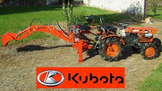 Kubota + Backhoe / tracteur Kubota 7001+ Pelle rétro Bach'alu