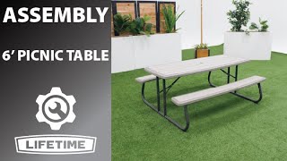 Lifetime 6-Foot Picnic Table | Lifetime Assembly Video
