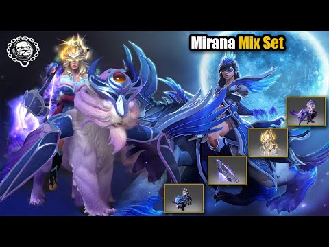 Dota 2 Mirana Pefect Mix Set Golden Mask of Metira + Axia of Metira + Pulsar Remnant + Sacred Grove