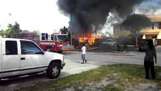 preview picture of video 'pompano beach fl USA fire- by eni'