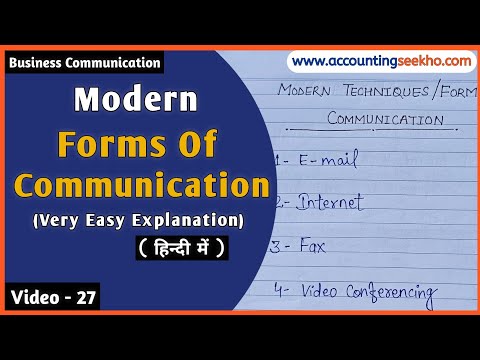 Modern Techniques Forms Of Communication | Meaning And Types | In Hindi |