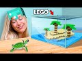 I Built LEGO Minecraft for a Real Turtle