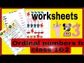 Ordinal Numbers worksheet Grade 1&2 | Ordinal Numbers in English | what are ordinal numbers? DIY |