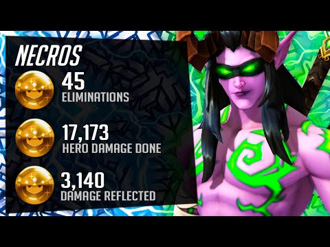 Necros showing his Genji skill - 45 elims! [ Overwatch Season 29 Top 500 ]