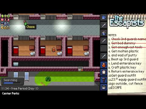 The Escapists | TUTORIAL | Center Perks (1 day method) [old]
