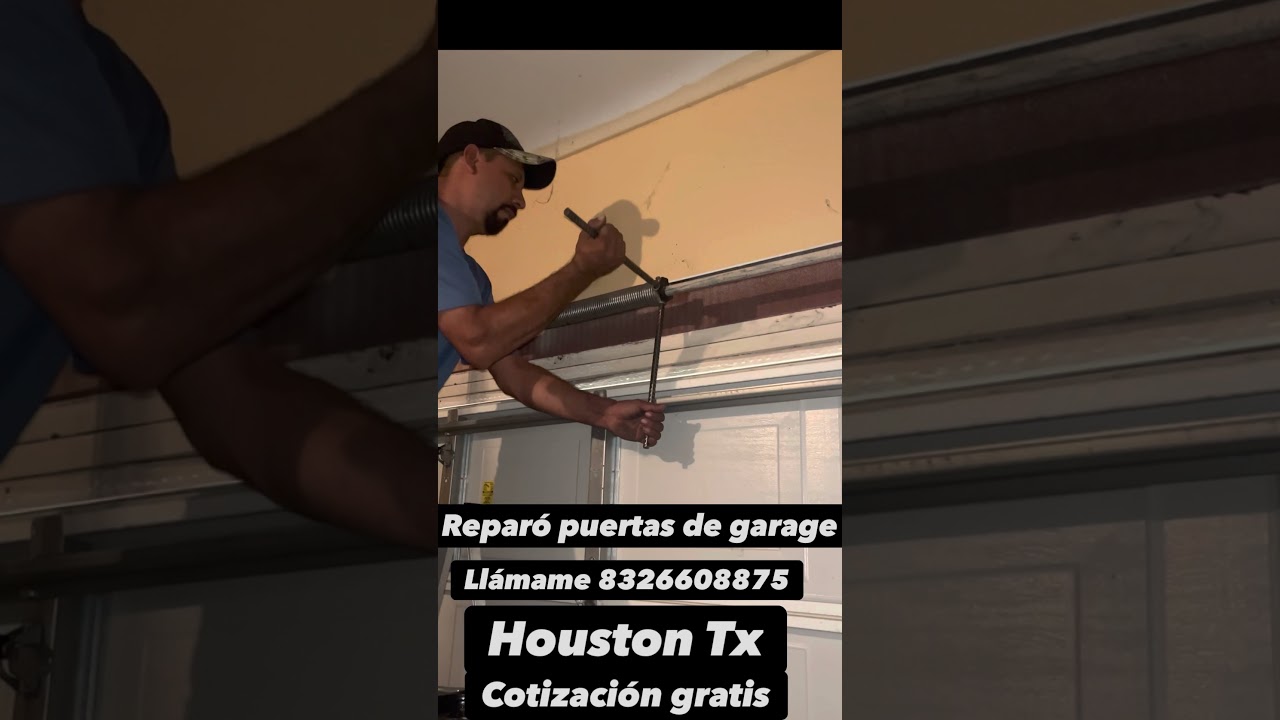 Cómo añadir tensión a un resorte de puerta de garage