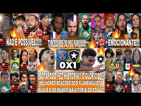 REACTIONS FROM FLAMENGO'S RIVAL FANS AND THE WORLD TO BOTAFOGO 1X0 PSG WITH A GOAL FROM IGOR JESÚ...