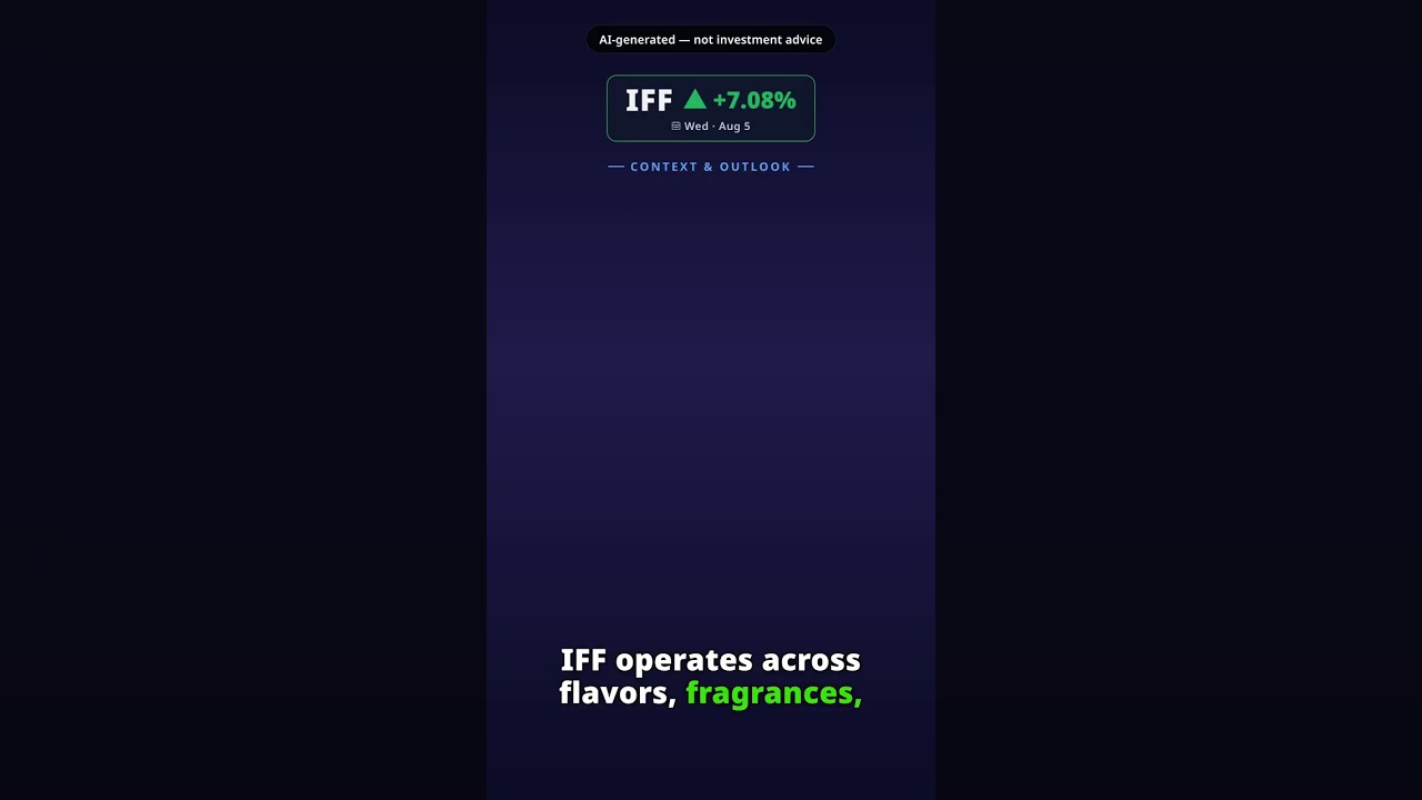 ¿Por qué salta International Flavors & Fragrances? IFF +7.08%