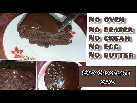 Easy eggless chocolate cake in Pressure cooker |No oven,no beater,no cream, no egg,no butter|