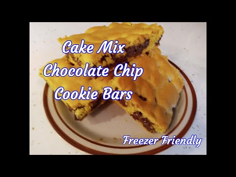 Cake Mix Chocolate Chip Cookie Bars