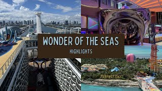 Wonder of the Seas Highlights: Ship Tour | Main Dining Room, Promenade, Boardwalk & Schooner Bar 4K