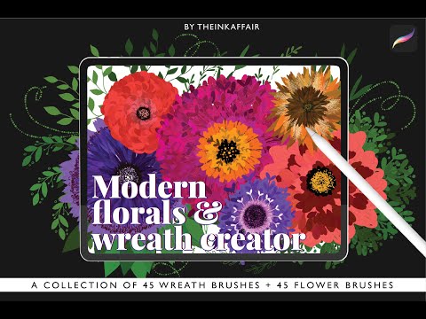 Modern Florals and Wreath Creator for Procreate