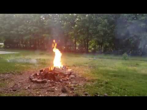 Pyro Joe Starting a campfire